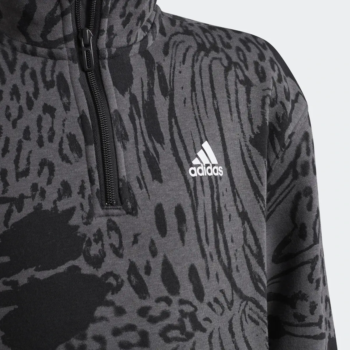 Adidas Robe à demi-zip en coton coupe ample imprimé animal Future Icons Hybrid. 3