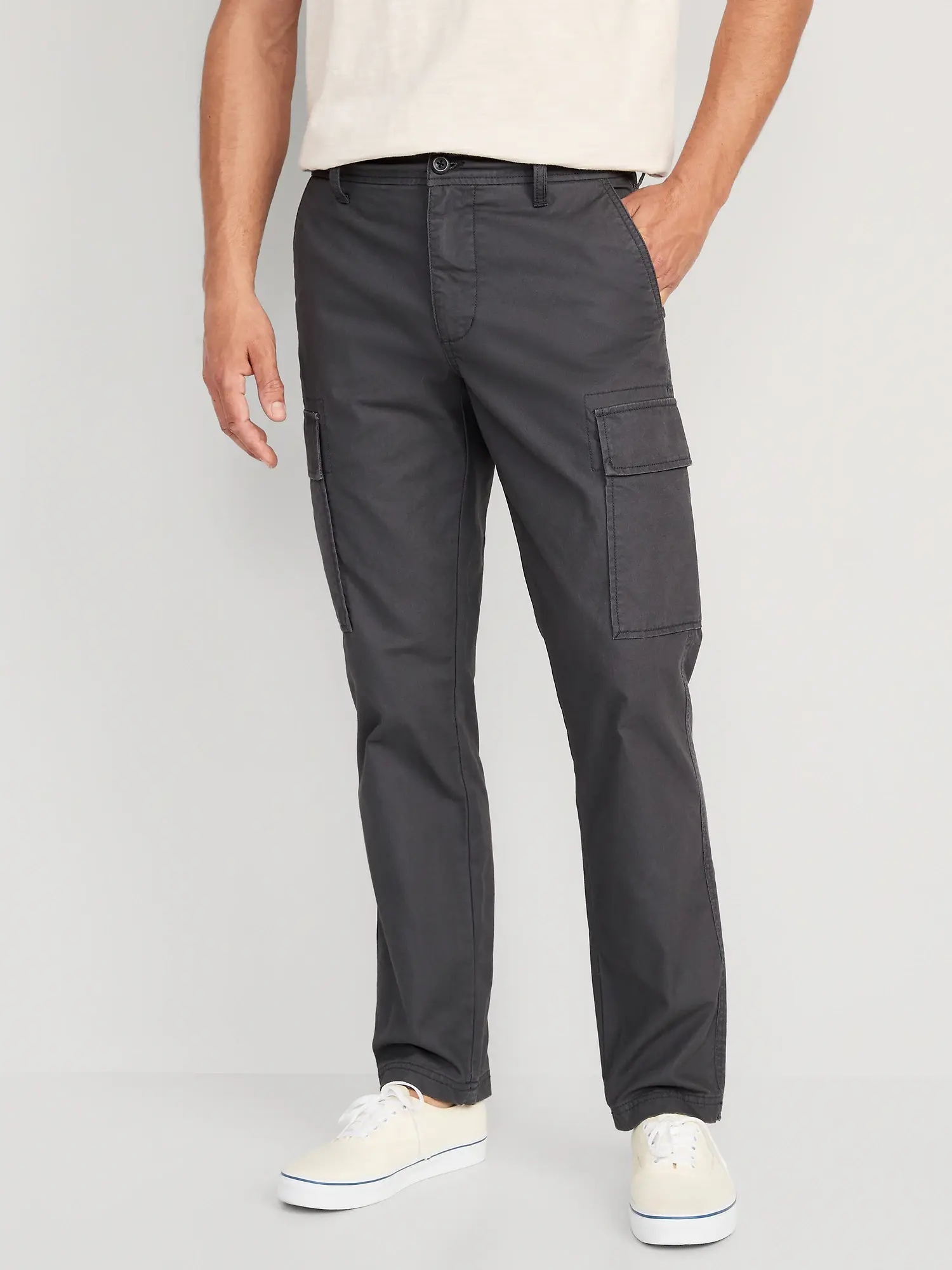 Old Navy Straight Oxford Cargo Pants black. 1