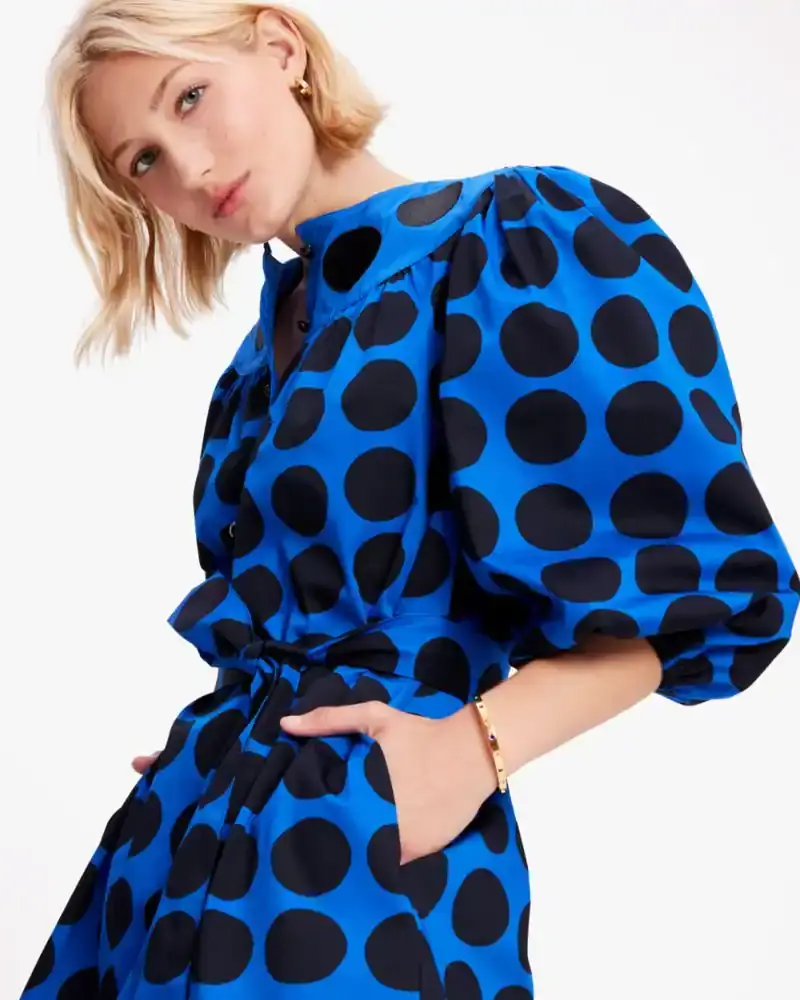 Kate Spade Art Dots Puff Sleeve Dress. 3