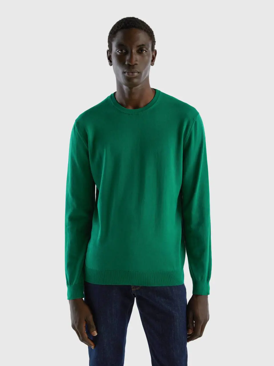 Benetton crew neck sweater in 100% cotton. 1