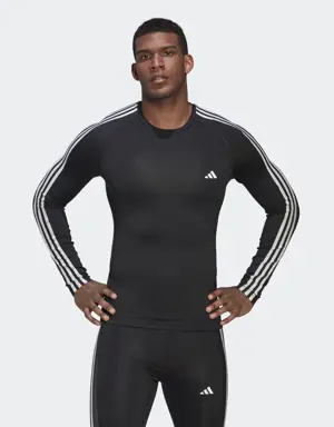Adidas Techfit 3-Stripes Training Long Sleeve Long-Sleeve Top. 2 Adidas Techfit 3-Stripes Training Long Sleeve Long-Sleeve Top. 2