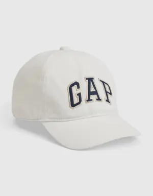 Gap Kids Organic Cotton Gap Arch Logo Baseball Hat white