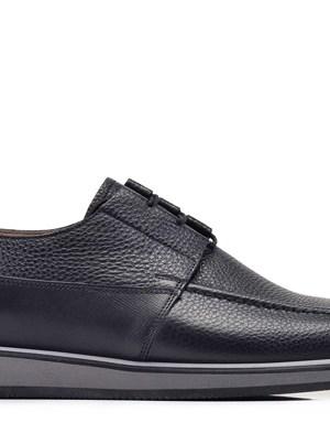 Hakiki Deri Siyah Günlük Bağcıklı Erkek Ayakkabı -11661-