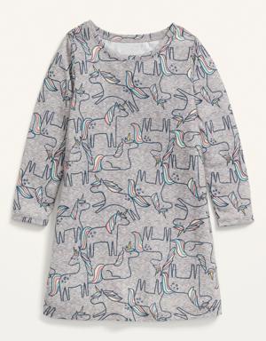 Printed Long-Sleeve Nightgown for Toddler Girls multi