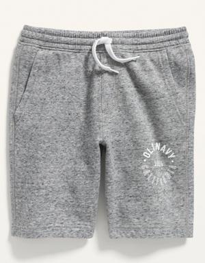 Logo-Graphic Jogger Sweat Shorts for Boys (At Knee) gray