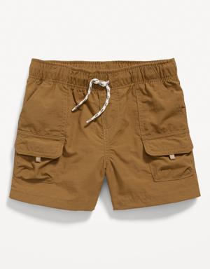 Functional-Drawstring Cargo Shorts for Baby brown
