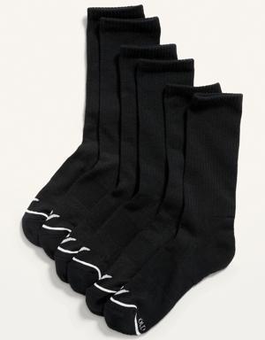 Old Navy Athletic Crew Socks 3-Pack for Women black