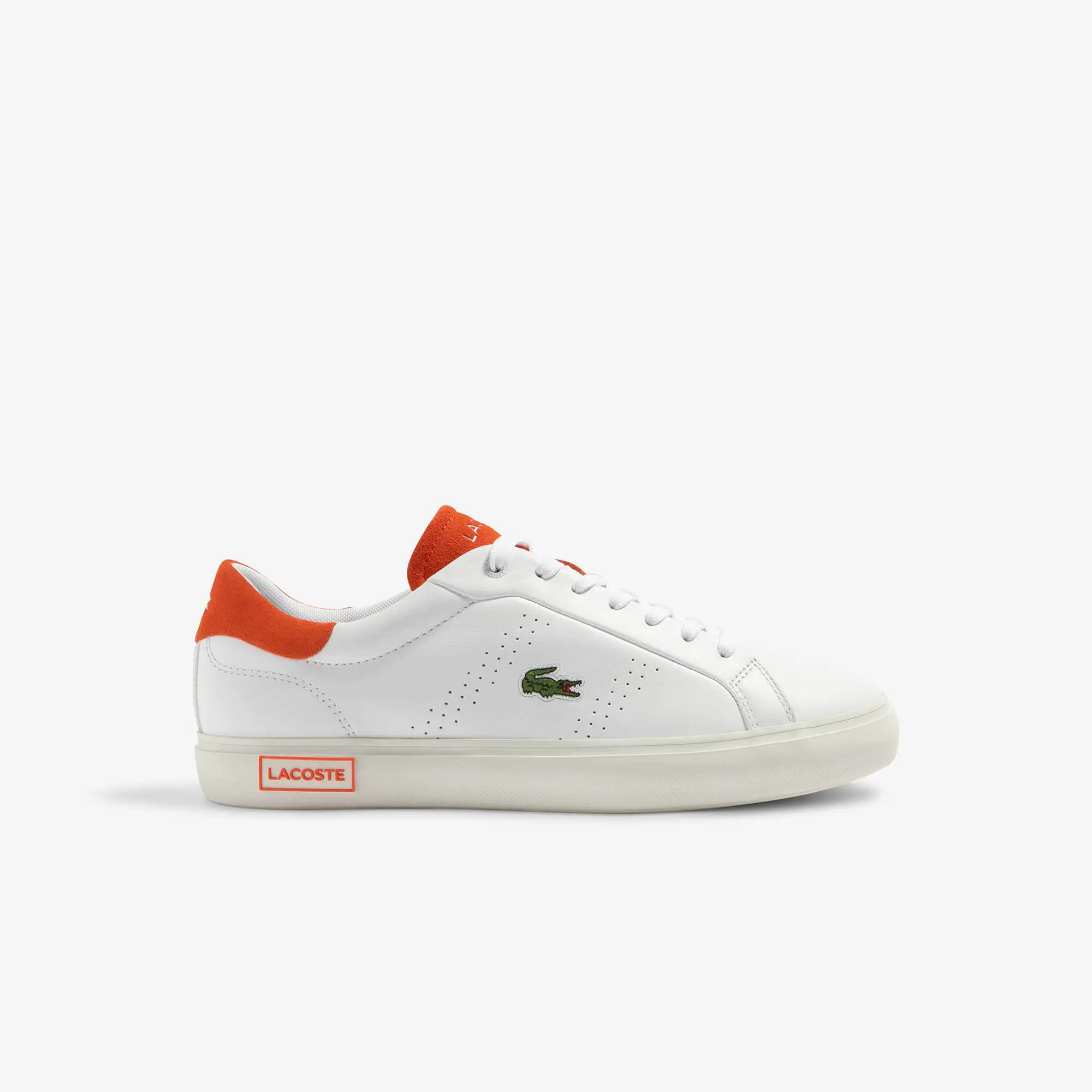 Lacoste Sneakers da uomo in pelle arancioni Powercourt 2.0. 1