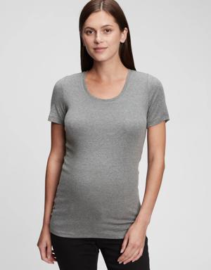 Maternity Modern Crewneck T-Shirt gray