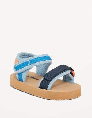 Unisex Color-Block Strap Sandals for Baby blue
