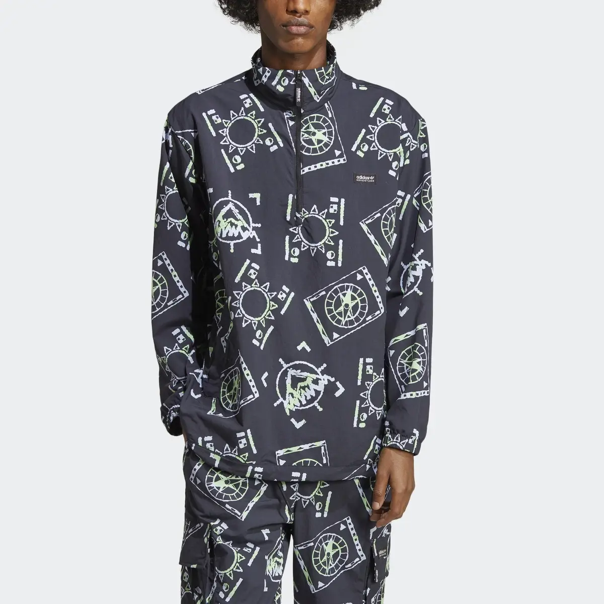 Adidas Adventure Allover Print Archive Anorak (Gender Neutral). 1