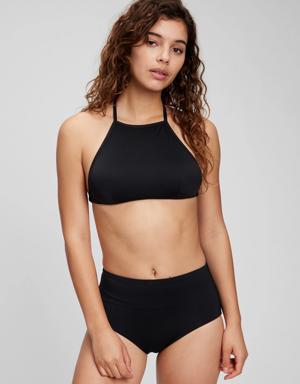 Gap Recycled High-Neck Bikini Top black