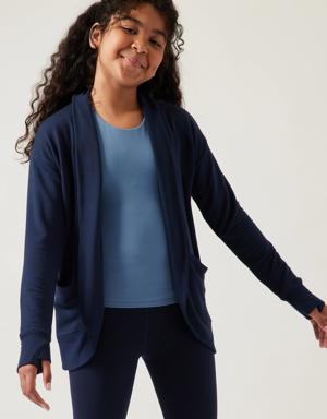 Athleta Girl Wrap 'N Roll Sweatshirt 2.0 blue