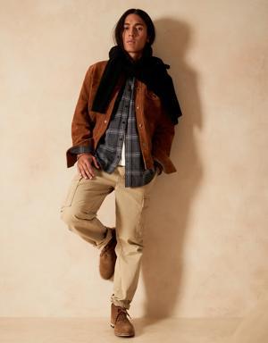 Untucked Standard-Fit Flannel Shirt gray