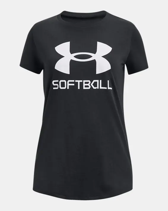 Under Armour Girls' UA Softball Logo Short Sleeve. 1