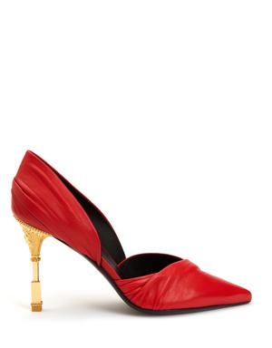 Kırmızı Deri Topuklu Ayakkabı