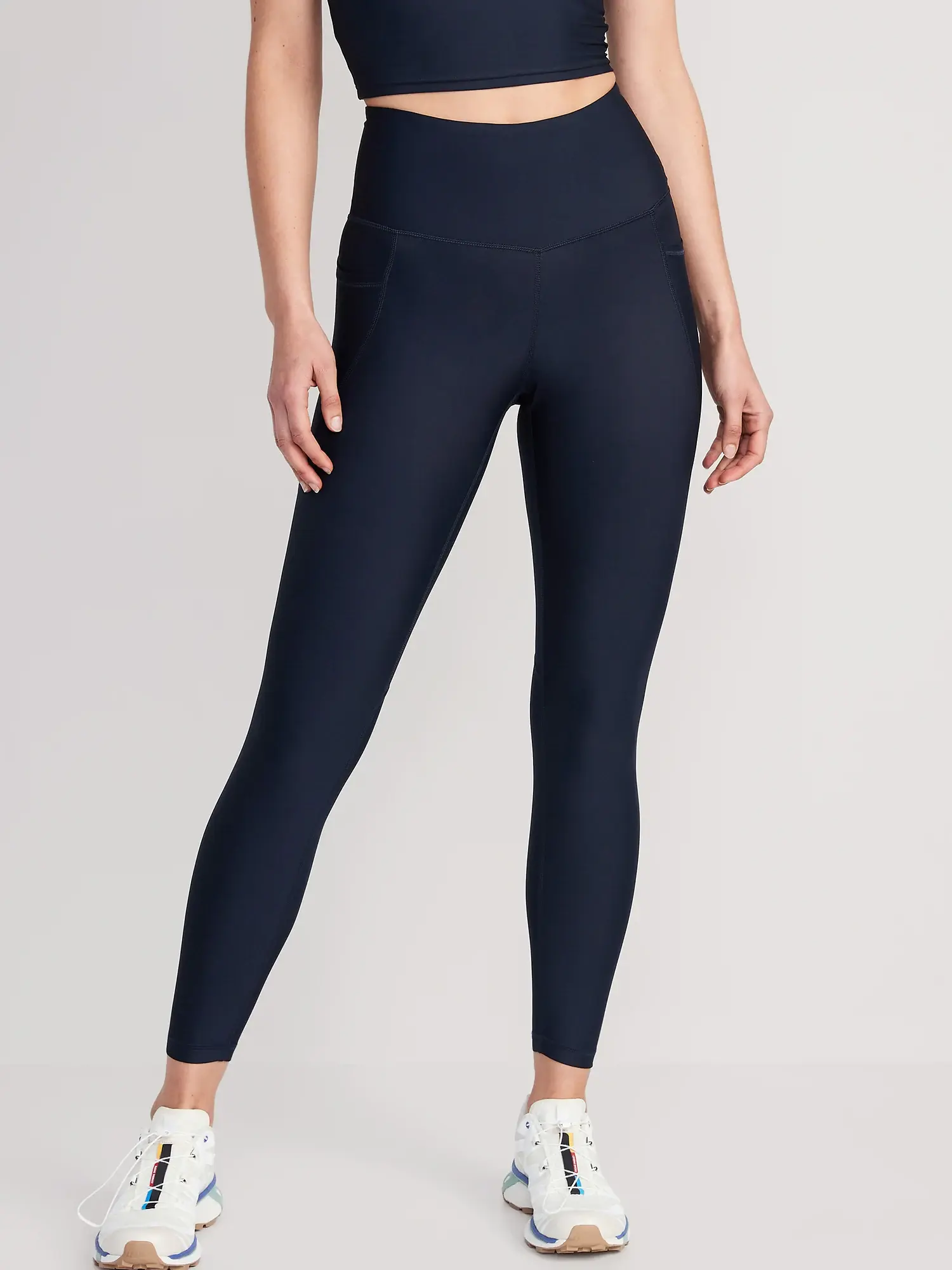 Old Navy High-Waisted PowerSoft 7/8 Leggings blue. 1