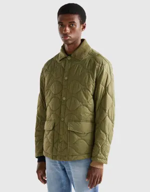 quilted jacket with collar