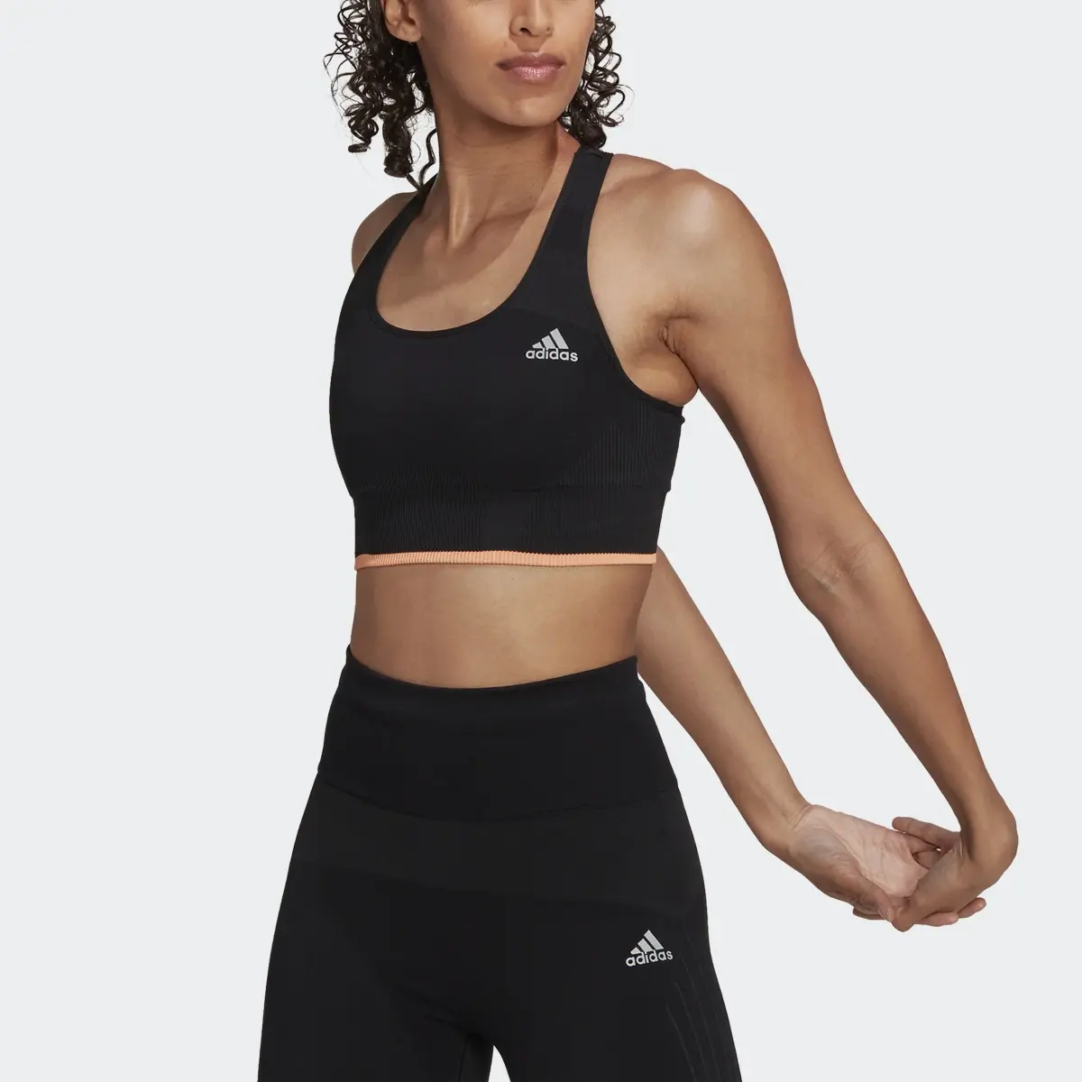 Adidas Running Medium-Support Seamless Merino Wool Bra. 1