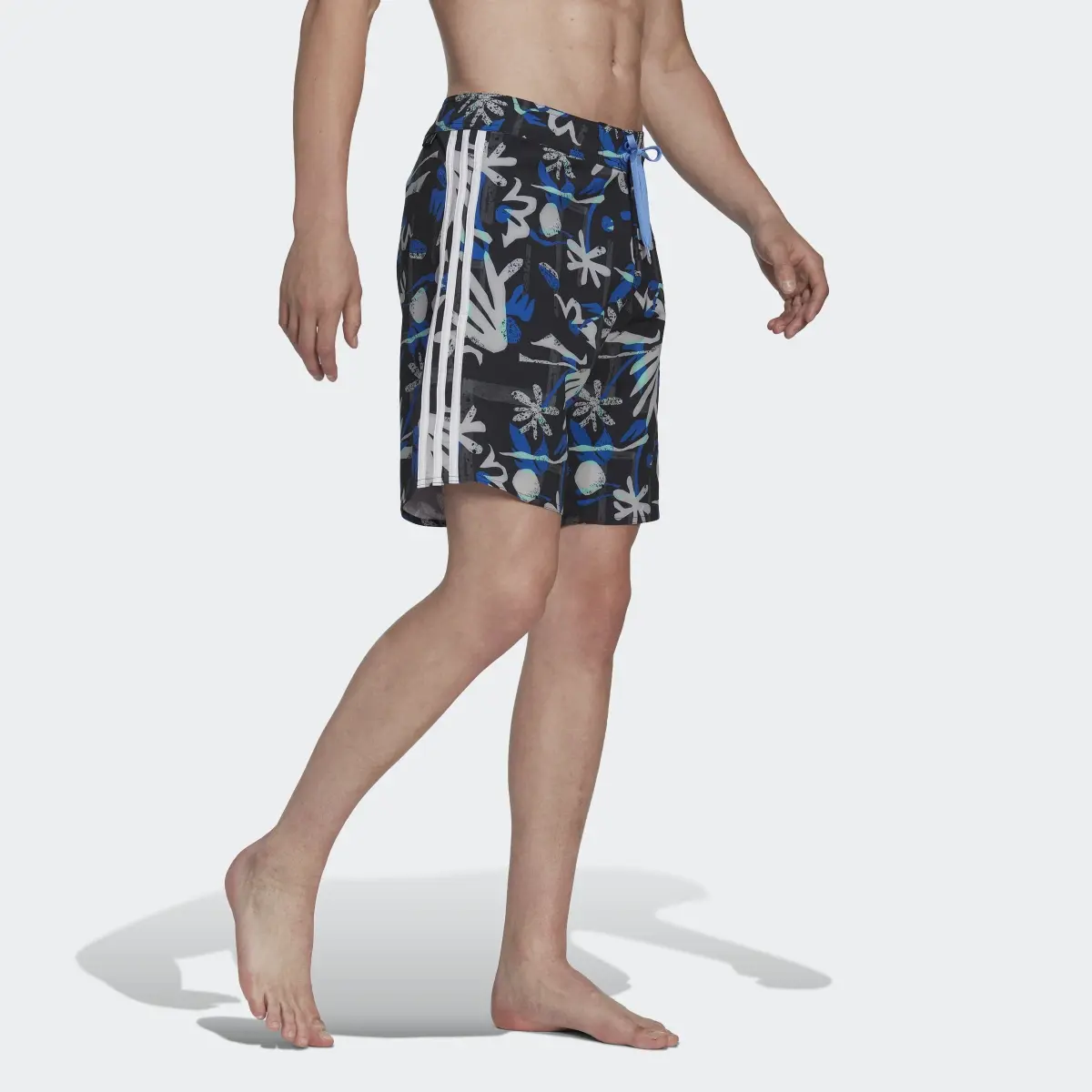 Adidas Seasonal Floral Beach Tech Shorts. 3