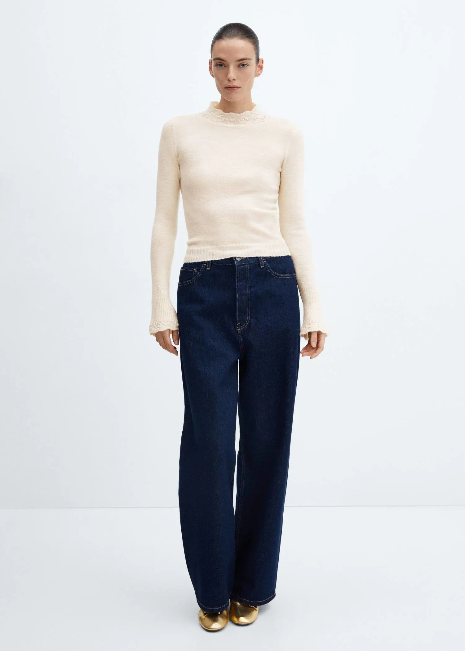 Mango Knitted cropped sweater. 3
