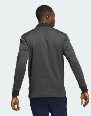 Essentials Heathered Long Sleeve Polo Shirt