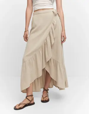 Textured criss-cross skirt
