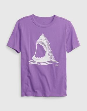 Gap Kids 100% Organic Cotton Graphic T-Shirt purple