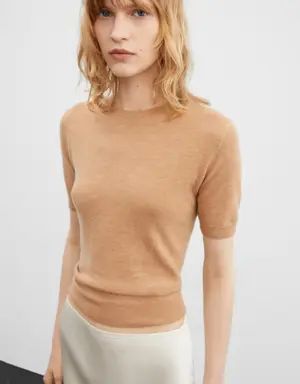 Mango Short-sleeved wool sweater