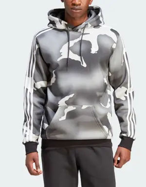 Adidas Sweat-shirt à capuche graphique à imprimé camouflage intégral
