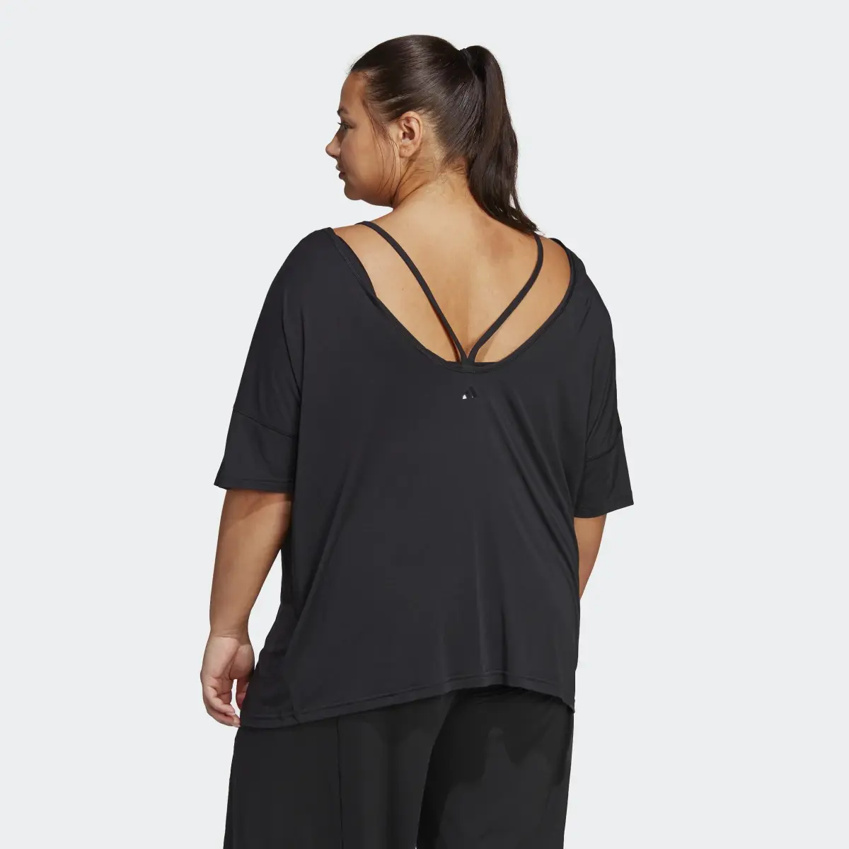 Adidas Yoga Studio Oversized T-Shirt (Plus Size). 3