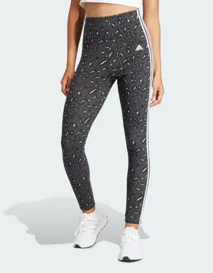 Adidas Essentials 3-Stripes Animal Print Leggings