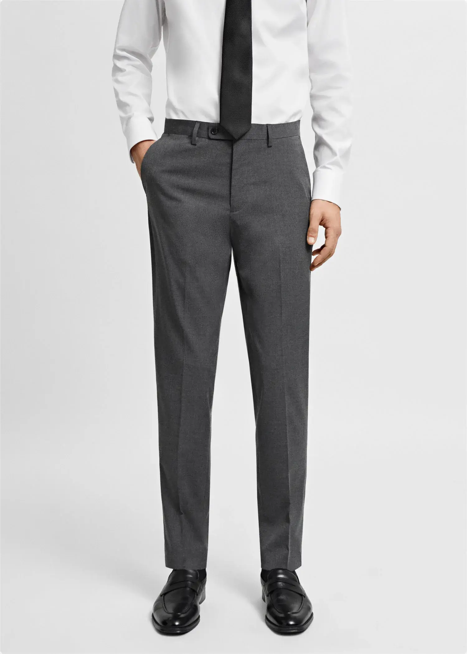 Mango Stretch fabric slim-fit suit pants. 2