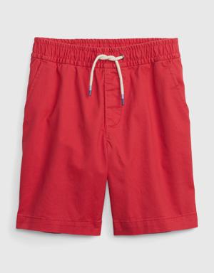 Kids Easy Pull-On Shorts with Washwell red
