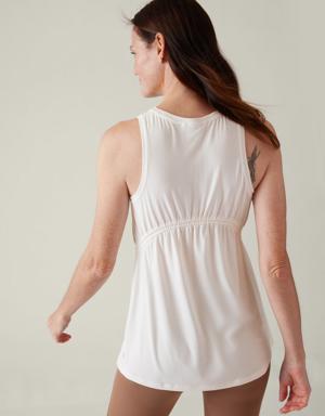 Air Out Cinch Tank white