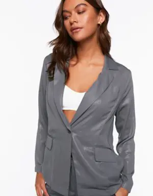 Forever 21 Single Breasted Notched Blazer Grey