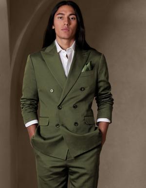 Onda Cotton-Linen Suit Jacket green