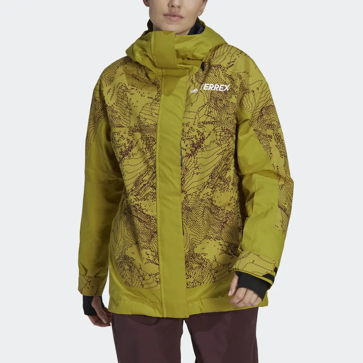 Adidas Terrex 2-Layer Insulated Snow Graphic Jacket. 1