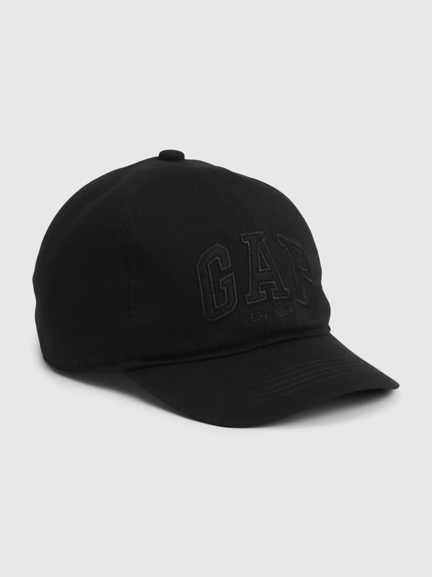 Gap Kids Organic Cotton Gap Arch Logo Baseball Hat black. 1