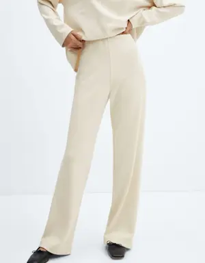 Corduroy trousers with elastic waist