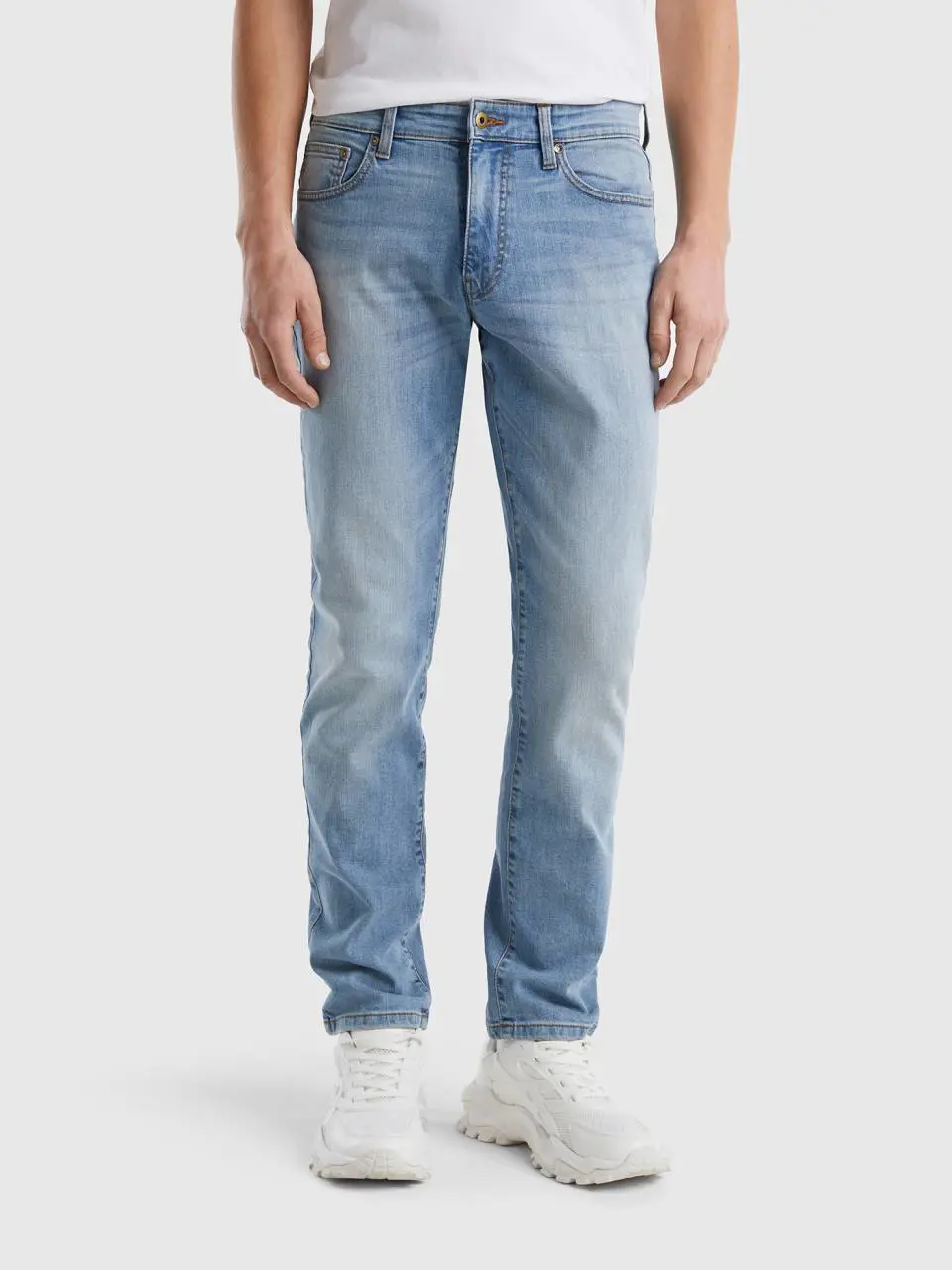 Benetton slim fit jeans with tears. 1 Benetton slim fit jeans with tears. 1