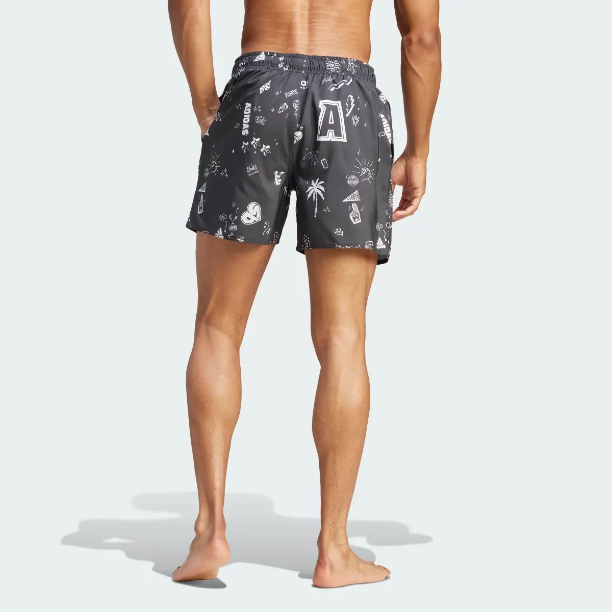 Adidas Brand Love CLX Short-Length Swim Shorts. 3