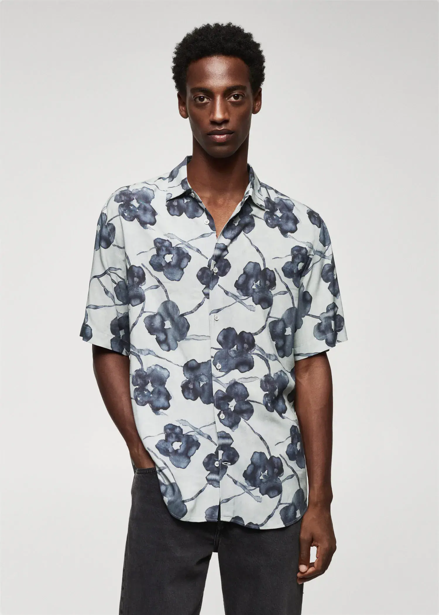 Mango Flowy floral print shirt. 1