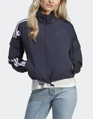 Adidas 3-Stripes Lightweight Jacket with Chenille Flower Patches