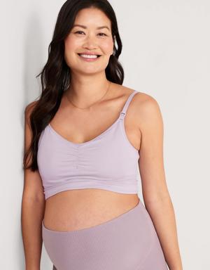 Old Navy Maternity Supima&#174 Cotton-Blend Nursing Cami Bra purple