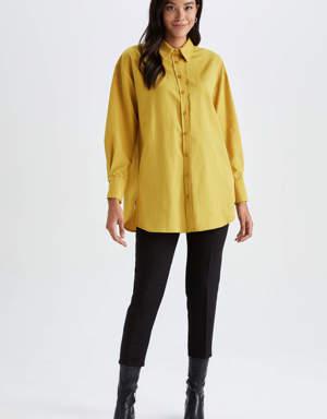 Regular Fit Poplin Uzun Kollu Tunik