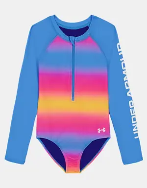 Toddler Girls' UA Ombre Zip-Up Long Sleeve Paddlesuit