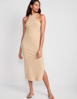 Sleeveless Square-Neck Linen-Blend Mini Dress