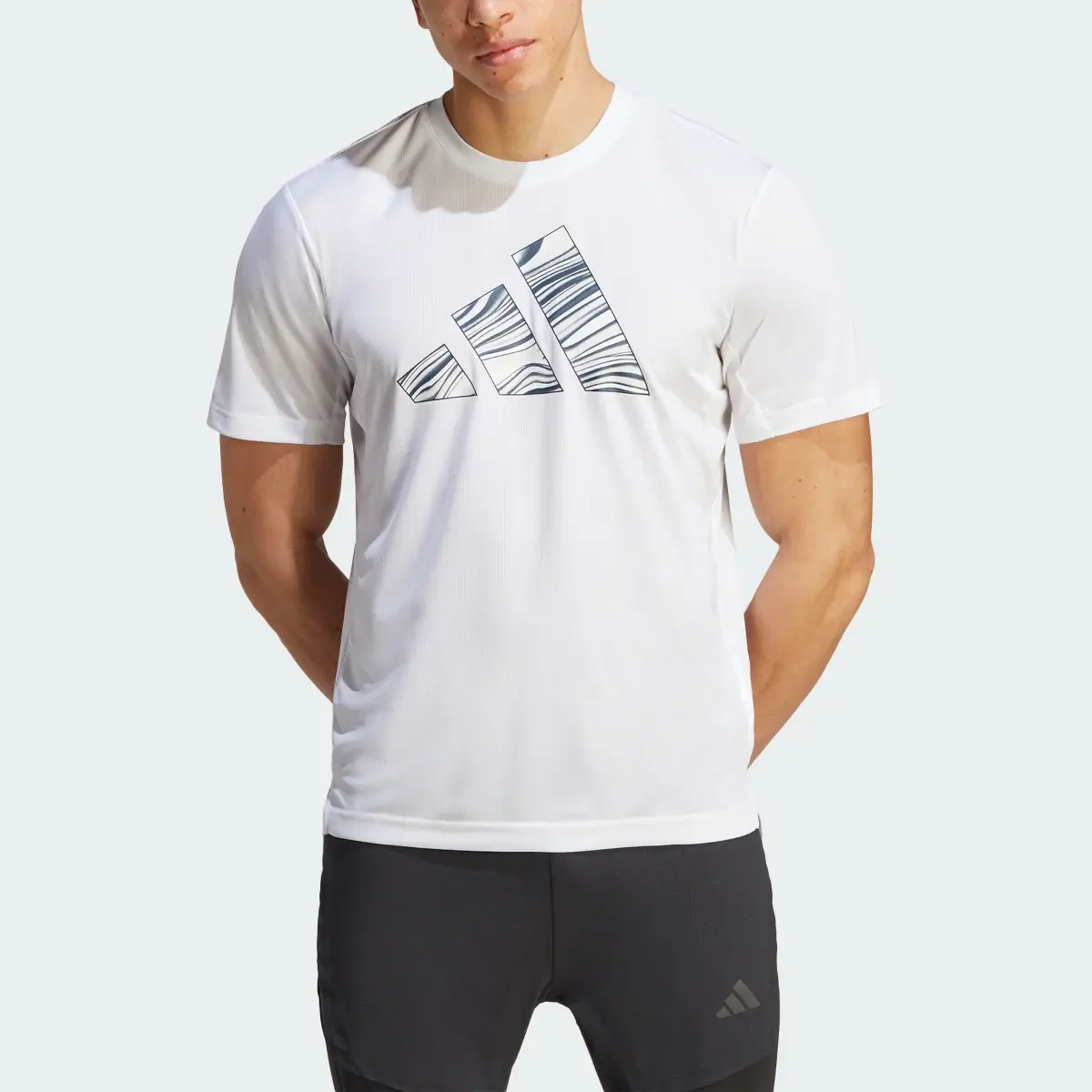 Adidas Playera Graphic HIIT Slogan Training. 1