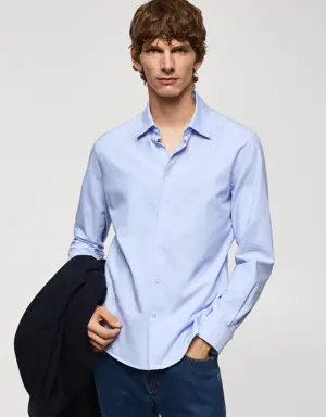 Slim fit Oxford cotton shirt